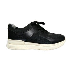 O by Everlane The Leather Trainer, Black,  Womens size 8 ‎ Mens Size 6